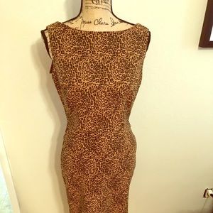 Bettie Page Leopard Print Pinup Dress